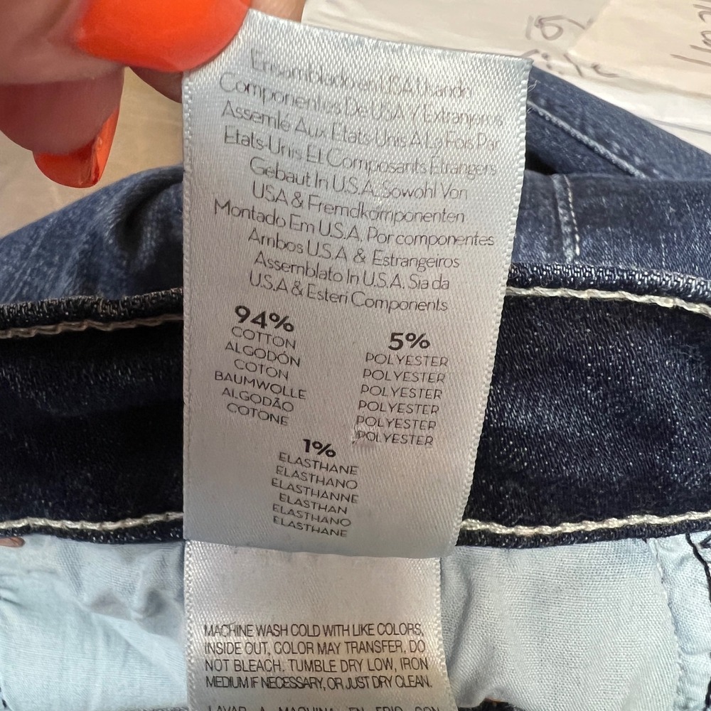 Mother The Mid Rise Dazzler Ankle Jeans On The Edge Dark Blue 1696-104 Size 26 - Picture 9 of 13